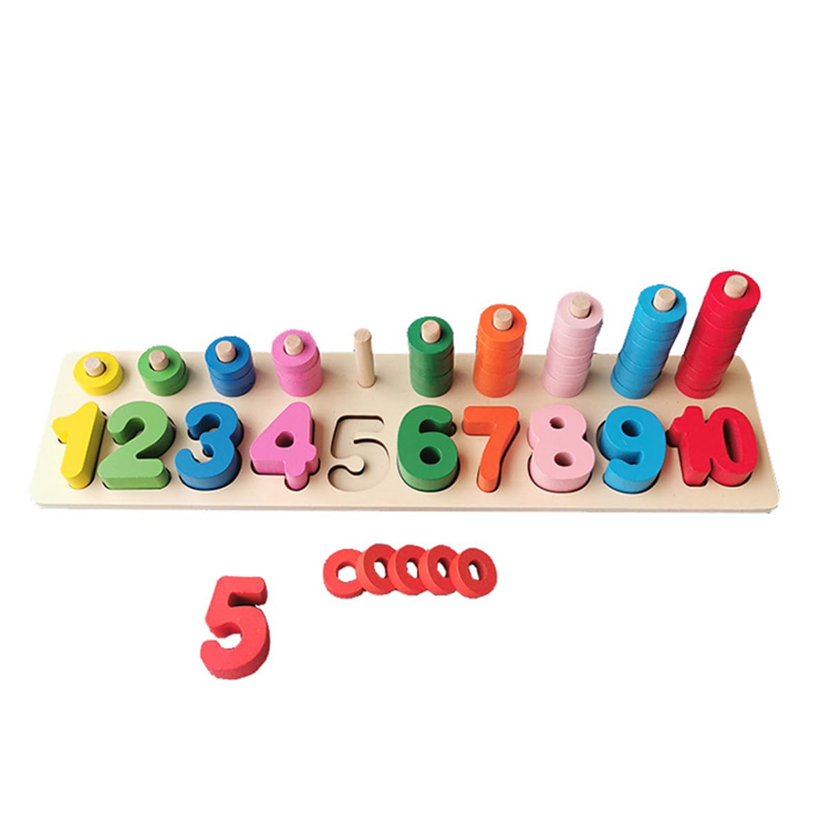 Amazon.co.jp: Ladruph 積み木 木製パズル カウントリング 数学